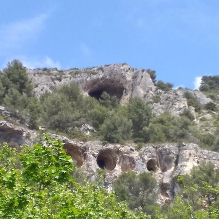Maison Au Coeur De Fontaine De Vaucluse, Nichee Sur Le Rocher Et Surplombant La Sorgue Exterior photo